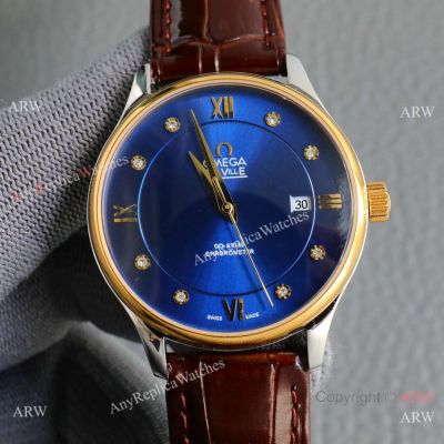 Replica Omega De Ville Prestige Citizen Men Watches Half Gold Case